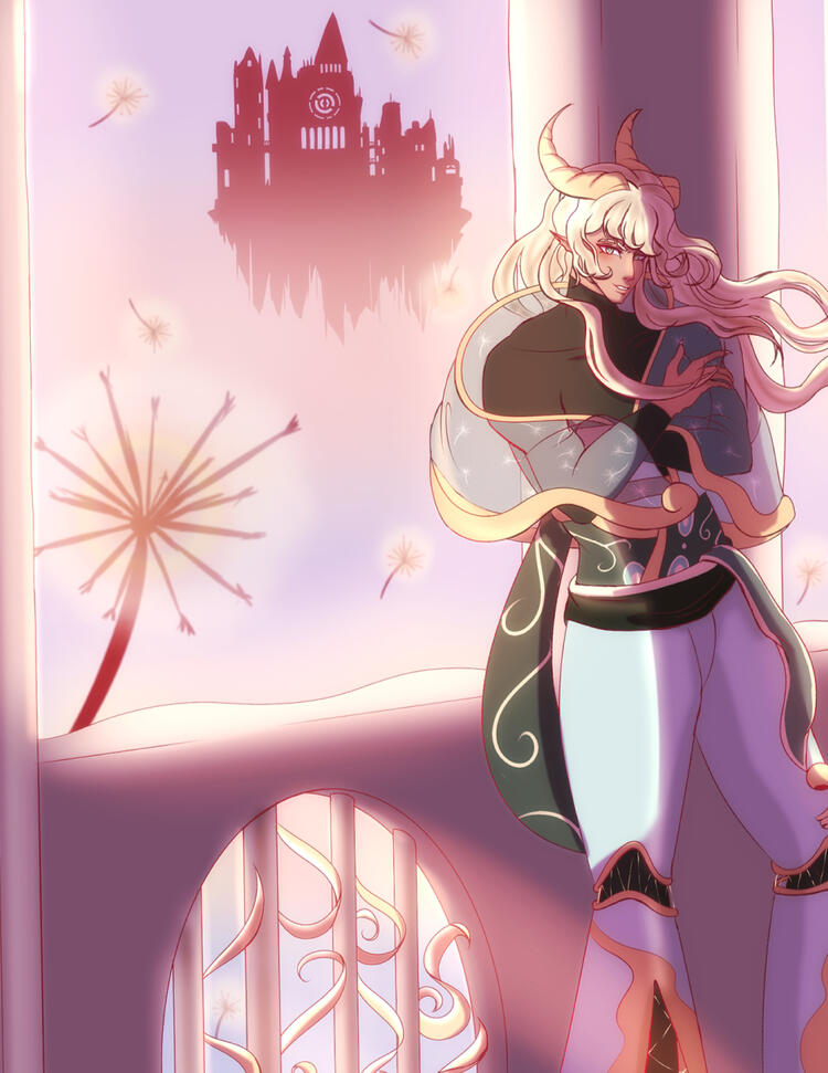 Original design of a character Odath, a character made for a short story. Designed in Clip Studio Paint.